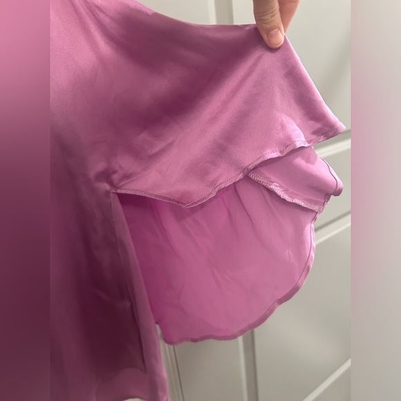 Soft Surroundings Heavenly Soft Silk Poncho Style Top Purple Lilac Large - Picture 3 of 7